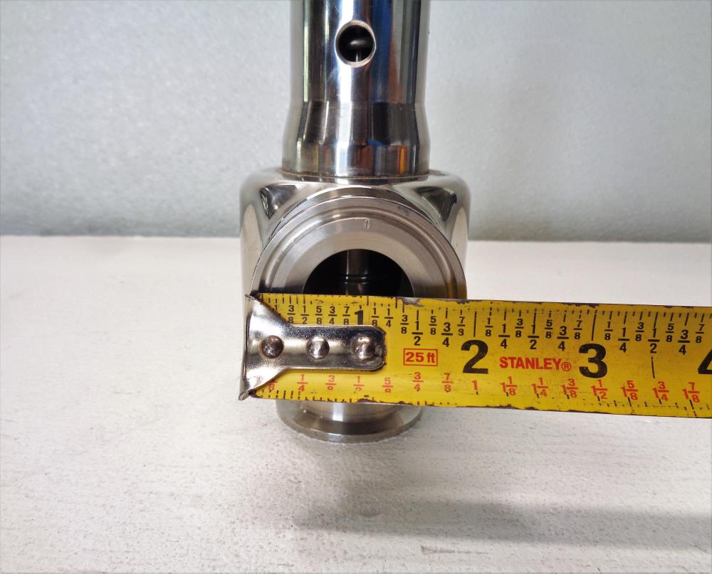 Universal 3/4" x 1" Tri-Clamp Sanitary Relief Valve, Stainless Steel